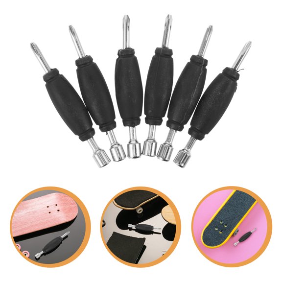 LOLIPPYY 6Pcs Double Head Fingerboard Tool with Antiscratch Coating for Skateboard DIY Assembly