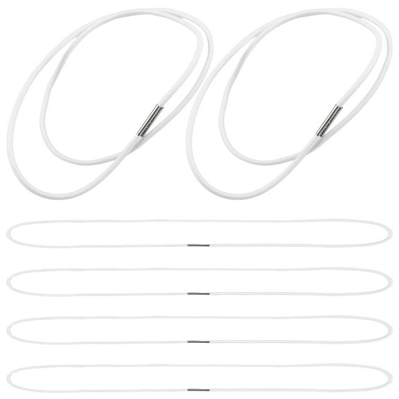 LOLIPPYY 6Pcs Elastic Garbage Can Bands White Adjustable Rubber Trash Bag Ties for Home