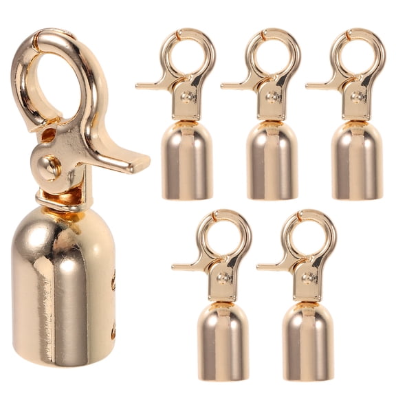 LOLIPPYY 6Pcs Elegant Golden Metal Rope Hook Fittings for DIY Barriers and Decking Hardware
