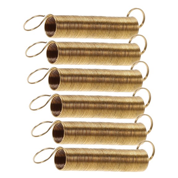 LOLIPPYY 6Pcs Extended Tension Spring Wire Replacement for Wall and Desk Clock Repair with Metal Hook