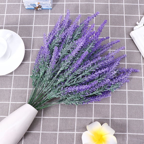 LOLIPPYY 6Pcs Fake Lavender Flowers Purple Floral Arrangement for Wedding and Event Decoration