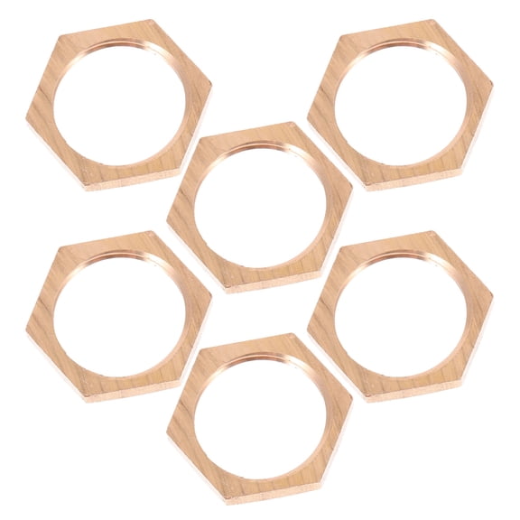 LOLIPPYY 6Pcs Female Thread Coupling Nut Hexagonal Golden Lock Nuts for Professional Users in Storage Rooms
