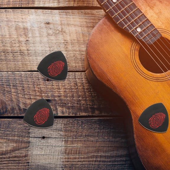 LOLIPPYY 6-Pack Multi-Color PU Guitar Picks Set with Design, Ideal Guitar Accessories for Beginners and Experienced Players
