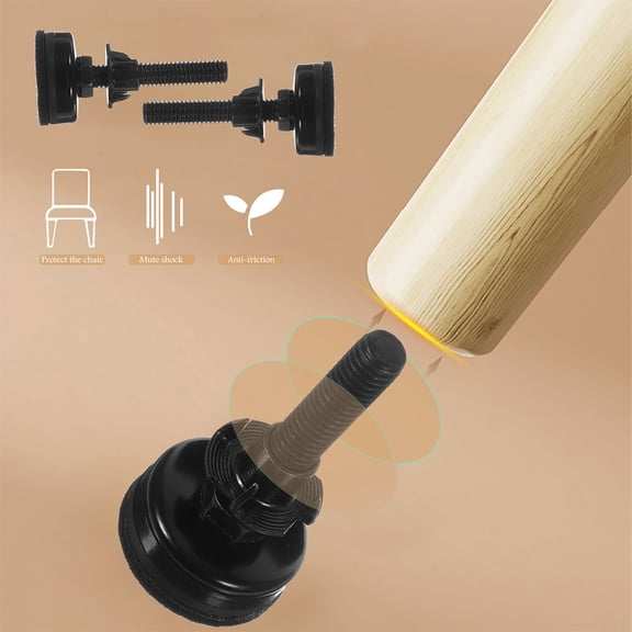 LOLIPPYY 6Pcs Furniture Leveling Feet with Carbon Steel Bolts for Adjustable and Stable Table Legs