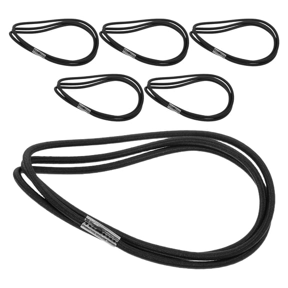 LOLIPPYY 6Pcs Garbage Can Bands Black Adjustable Elastic Trash Bag Strap for Kitchen and Outdoor Bins