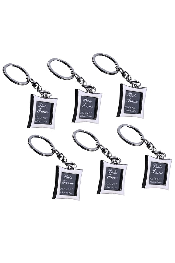 6-Pack Girlfriend Keychains Metal Keyring Set Stylish Couple Accessories