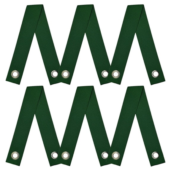 LOLIPPYY 6Pcs Green Tree Support Straps Easily Adjustable Nylon Tree Tie Belts for Plant Stability