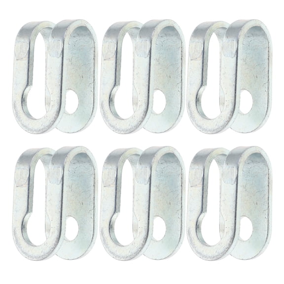 LOLIPPYY 6Pcs Gym Cable U Clip Silver Steel Wire Rope Connector for Noise Reduction and Easy Installation