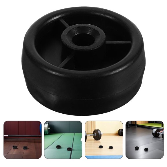 LOLIPPYY 6Pcs Gym Roller Wheels Plastic Caster Replacement for Exercise Machines Black