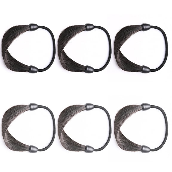 LOLIPPYY 6-Pack Silk Ponytail Holders Hair Accessories for Women and Girls Party Use