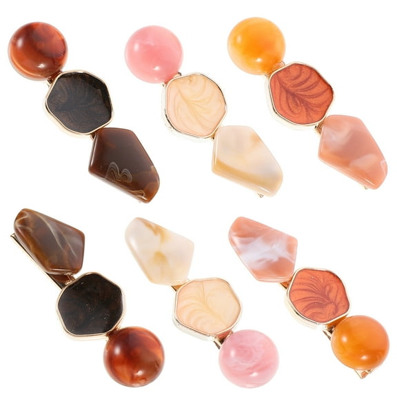 LOLIPPYY 6Pcs Hair Clips for Styling Assorted Color Acrylic for Christmas