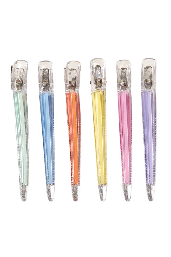 6Pcs Hair Gathering Clip with Hair Fixing Acrylic Plastic for Makeup