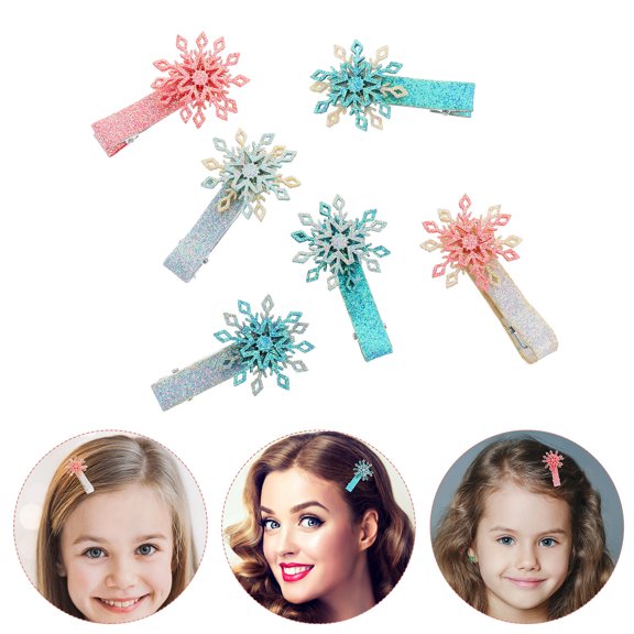 LOLIPPYY 6Pcs Hairpins Accessories Bow Design Assorted Color Decorative Hair Clips