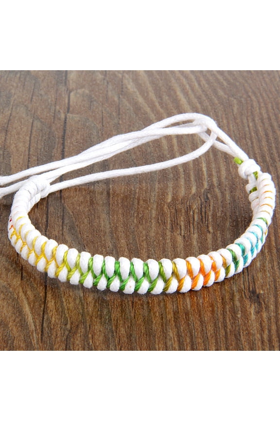 6Pcs Hand Knitting Bracelets Creative Lightweight Wax Cord for Travel and Decoration
