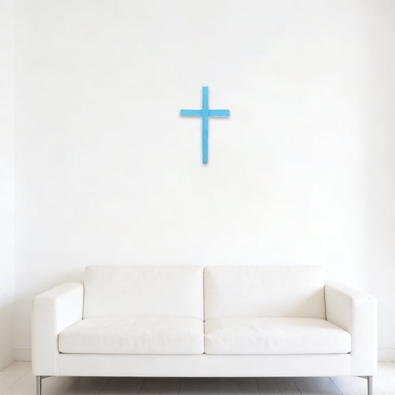 LOLIPPYY 6Pcs Handcrafted Church Palm Cross Decorative Wall Crucifix for Home Prayer Display