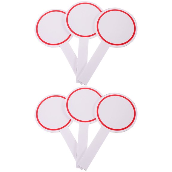 LOLIPPYY 6-Pack Handheld Whiteboards Foam Dry Erase Boards for Voting, Scoring, and Classroom Activities