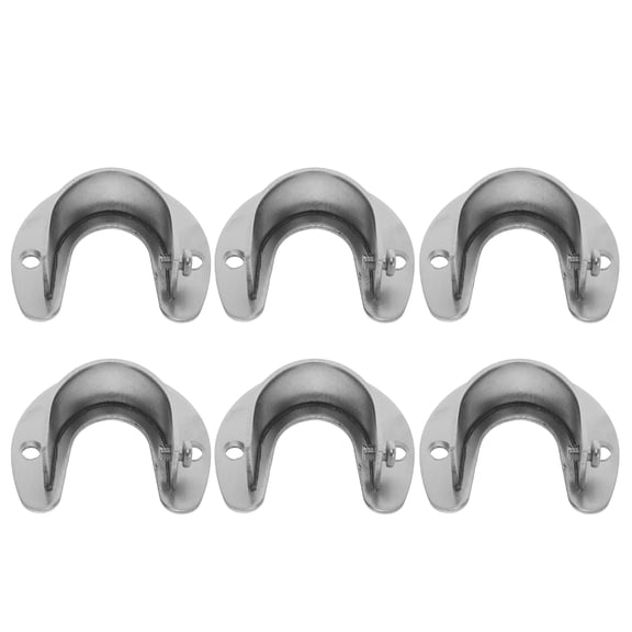 LOLIPPYY 6-Pack Heavy Duty Stainless Steel Closet Rod Brackets with Screws for Strong and Secure Clothes Rail Support