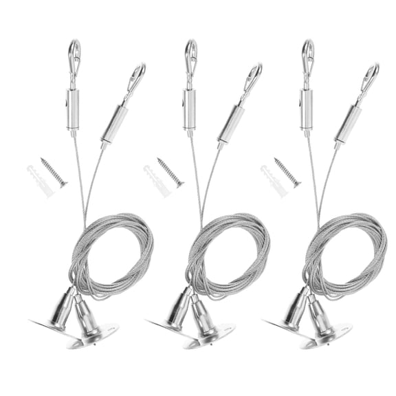 LOLIPPYY 6Pcs Heavy Duty Stainless Steel Picture Hanging Wire with Adjustable Hooks for Easy Installation