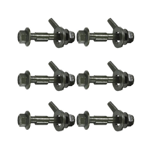 LOLIPPYY 6Pcs Heavy Duty Steel Camber Bolt Kit for Car Wheel Alignment and Performance