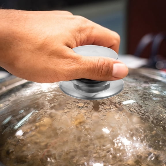 LOLIPPYY 6Pcs Kitchen Pot Grip Plated Silver Stainless Steel Heat Resistant Replacement Knobs