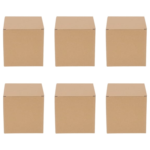 LOLIPPYY 6Pcs Kraft Corrugated Shipping Boxes Small Parcel Cardboard Mailers for Business Packaging