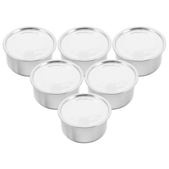 LOLIPPYY 6-Pack Large Food-Grade Aluminum Storage Cans with Airtight Sealed Lids for Cookies, Cakes, Desserts