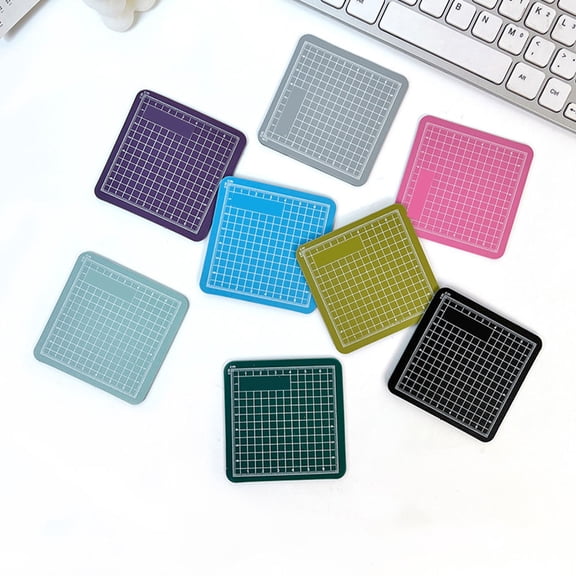 LOLIPPYY Set of 6 Lightweight PVC Craft Cutting Boards for Engraving, Sewing, and Crafting Projects