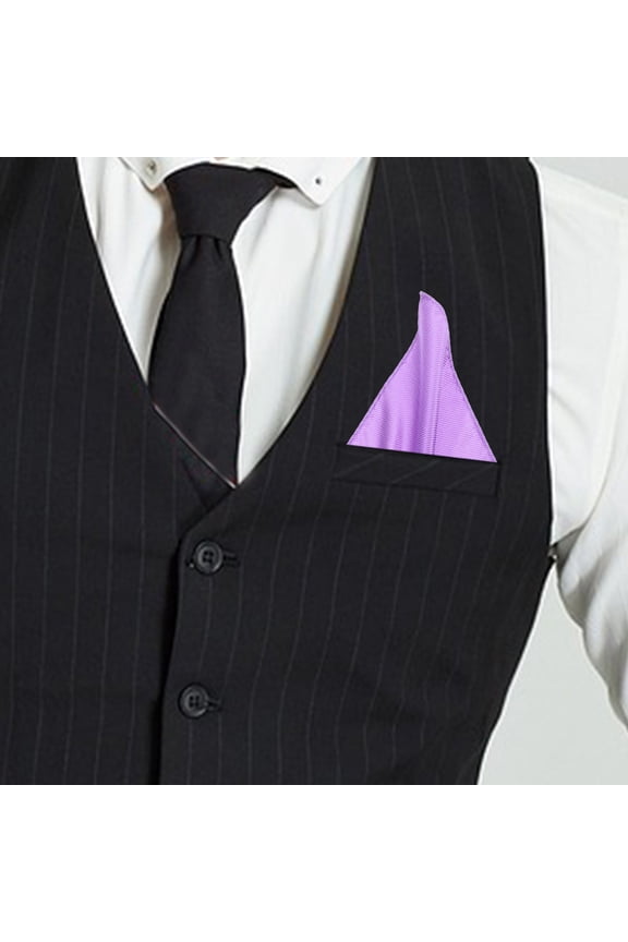 6Pcs Mens Suit Pocket Square Polyester Yarn Contemporary Look Dark Red Accessory for Formal Occasions