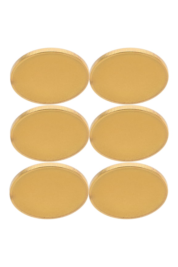 6Pcs Metal Blank Coins in Golden Alloy for DIY Challenge Coins and Custom Engraving Designs