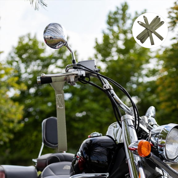 LOLIPPYY 6Pcs Motorcycle Soft Loop Tie Down Straps Heavy Duty Olive Green for Transport