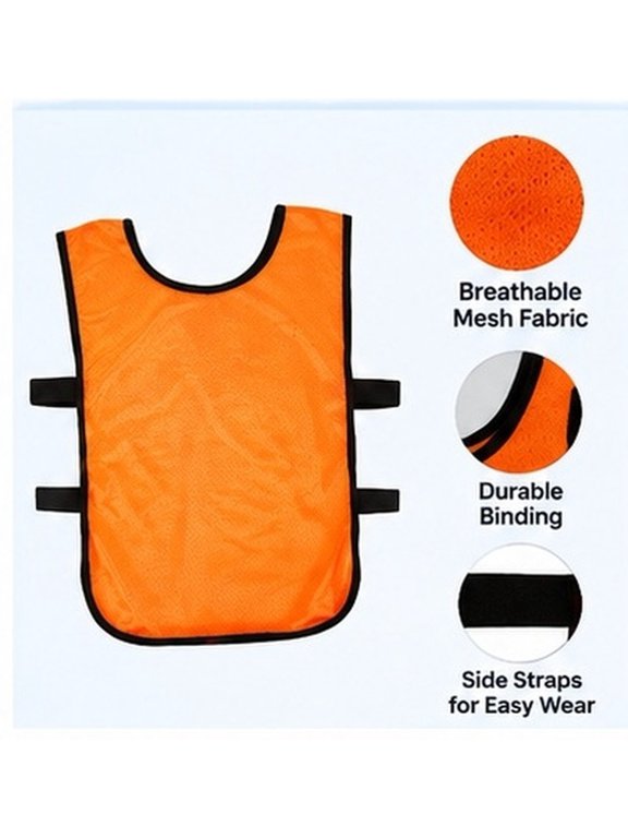 6Pcs Multi Sport Training Vests High Visibility Mesh Sports Practice Jerseys for Youth Teams