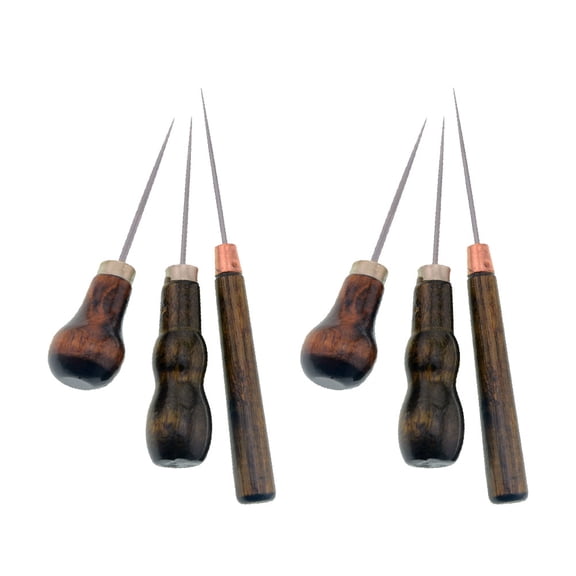 LOLIPPYY 6Pcs Multifunctional Sewing Awl Kit Assorted Color for Hand Stitching and Fabric Corner Turning