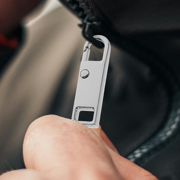 LOLIPPYY 6Pcs Multifunctional Zipper Pull for DIY Repair Zippers Metal Replacement Silver