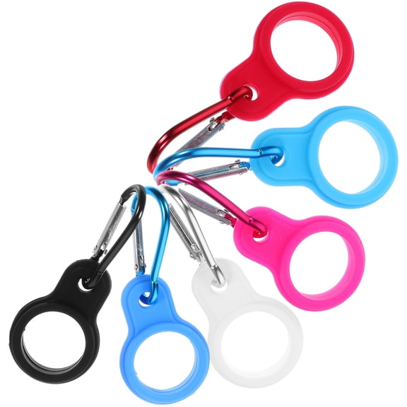 LOLIPPYY 6Pcs Multipurpose Silicone Bottle Carabiners Convenient Hanging Buckles for Outdoor Use