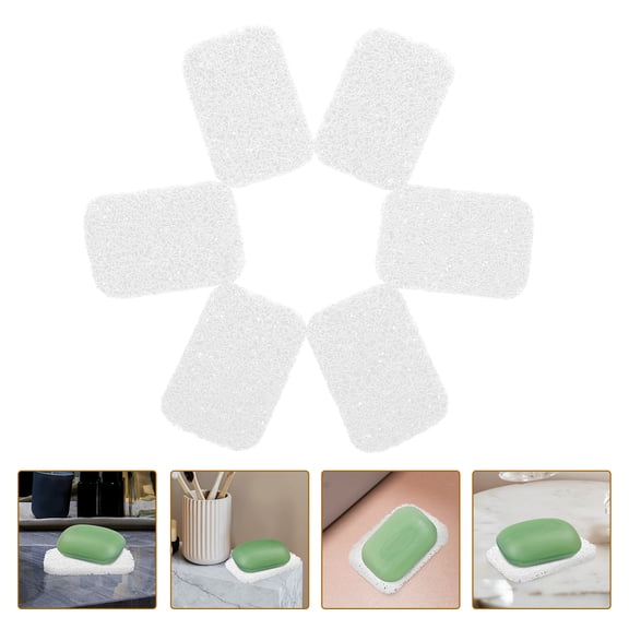 LOLIPPYY 6-Pack Multipurpose Soap Saver Pads with Stylish White Design for Bathroom and Home Use