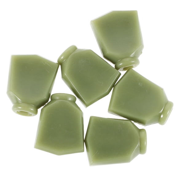 LOLIPPYY 6Pcs Olive Green Guitar Tuning Peg Handles Plastic Electric Guitar Knobs Easy to Install Replacement