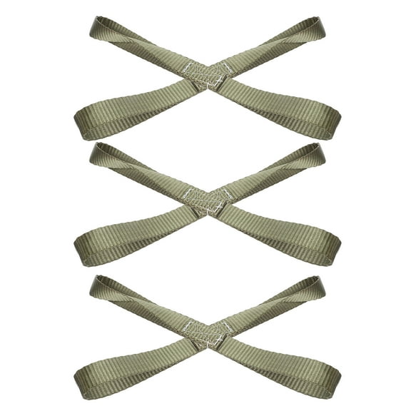 LOLIPPYY 6Pcs Olive Green Motorcycle Ratchet Tie Down Straps Durable Soft Loops for Heavy Load