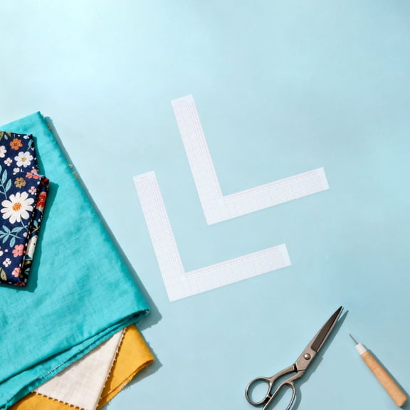 LOLIPPYY 6-Pack Plastic Sewing Square Rulers for Precise Fabric Pattern Drafting and Garment Measurement Tools