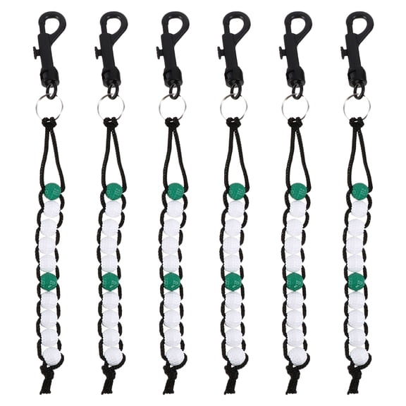 LOLIPPYY 6Pcs Plastic Golf Score Counter Bead Tracker Simple Design Portable Outdoor Golf Training Tool