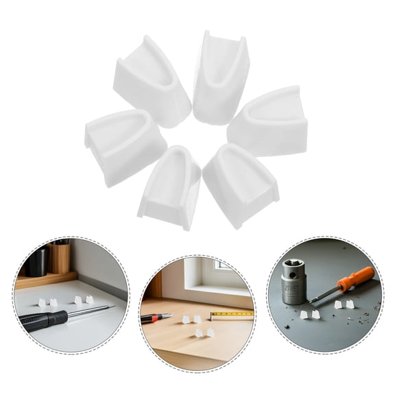 LOLIPPYY 6Pcs Plastic Light Dimmer Control Knobs Replacement with Modern White Finish