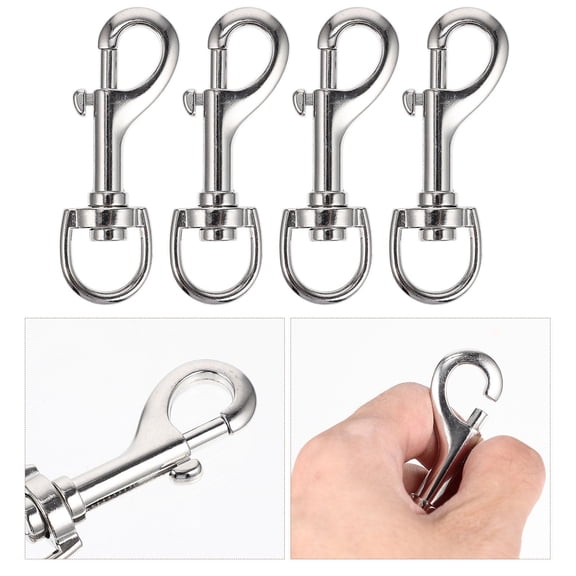 LOLIPPYY 7cm Metal Plated Dog Leash Hook Clips Portable Hooks 6 Pack