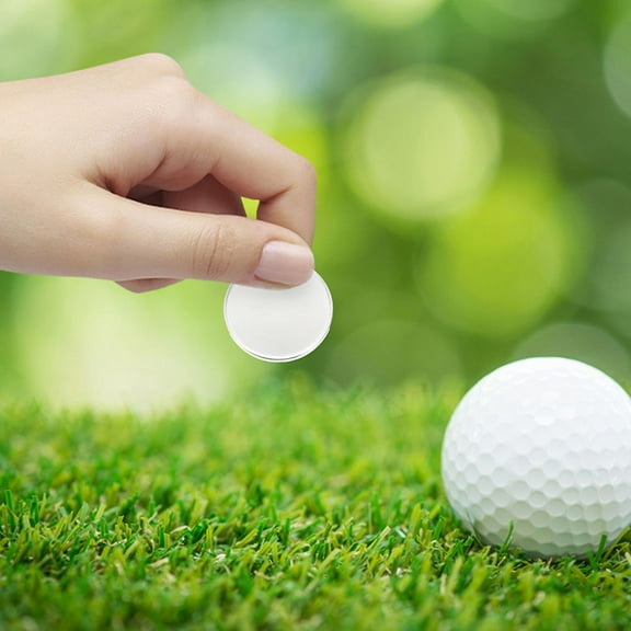 LOLIPPYY 6-Pack Plated Golf Marker Discs Outdoor Golf Positioning Tools for Accurate Play