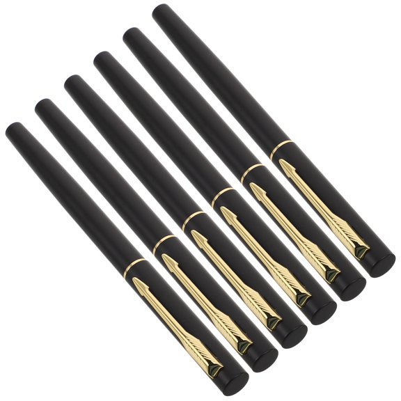 LOLIPPYY 6Pcs Pocket Calligraphy Brush Pen Lightweight Refillable Ink Pen for Hand Lettering