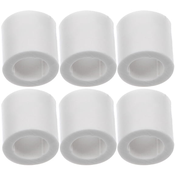 LOLIPPYY 6Pcs Pool Cue Ferrules Plastic Replacement Parts for Daily Use with Smooth Surface White