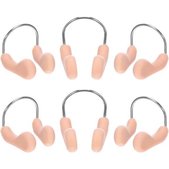LOLIPPYY 6-Pack Comfortable Stretchable Swimming Nose Clips for Pool Use, Prevent Water Inhalation and Improve Swim