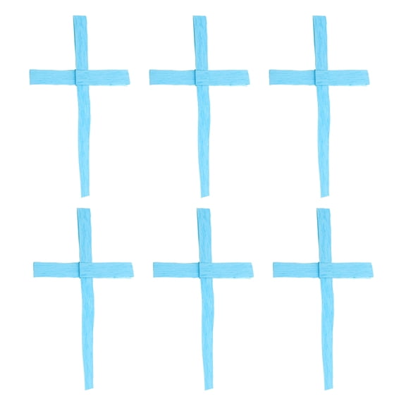 LOLIPPYY 6-Pack Portable Handmade Catholic Crucifix Set for Church and Home Wall Decoration, Christian Cross Art