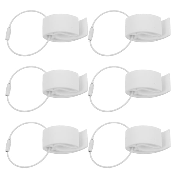 LOLIPPYY 6-Pack Portable White Plastic Disc Holders with Removable Clips for Organized Flying Disc Games and Outdoor Fun