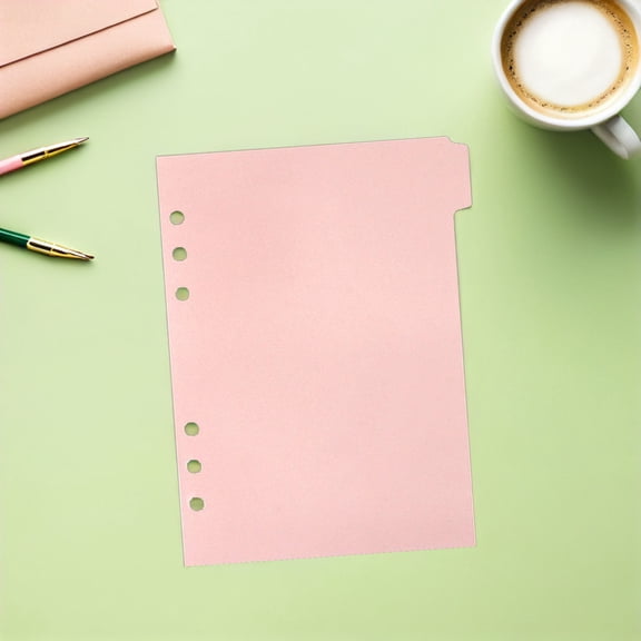 LOLIPPYY 6Pcs Professional Binder Tabs Pink Creative Design for Clear Document Separation and Reference