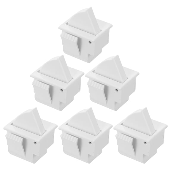 LOLIPPYY 6Pcs Refrigerator Door Light Switch Universal White Push Button for Easy Light Control