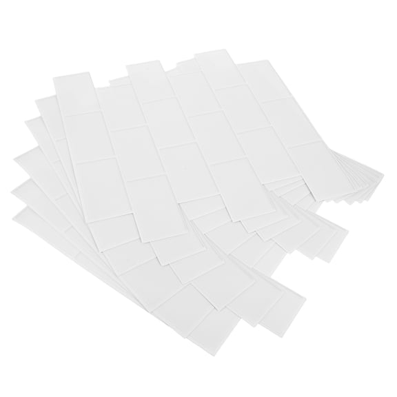 LOLIPPYY 6Pcs Removable Peel and Stick Backsplash Panels for Kitchen Bathroom with White Brick Pattern